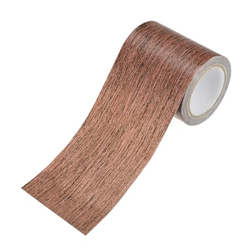 Image of M METERXITY 1-Roll Wood Grain Repair Tape, 2.24in x 15ft Textured Realistic Self-Adhesive Wood Floor Tape Contact Paper for Furniture /Floors /Home [Light Wine Red]