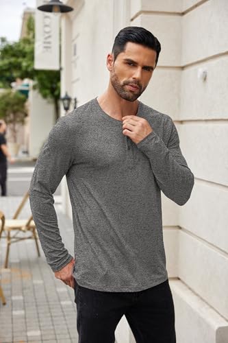 Pulls à Col Henley en Tricot de Qualité Supérieure Taille L