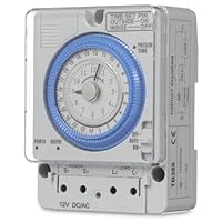 ABOOFAN Timer Zeitkontrolle 12 V eitschaltuhr Mechanische Elektrische mit Tagesprogramm Intervall-zeitschaltuhr