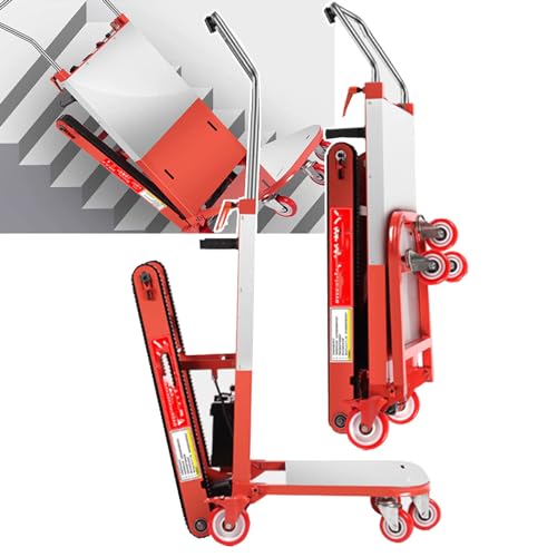 Carro EléCtrico Plegable (Manejo Orugas): Capacidad Carga 300/500 Kg, CamióN AutomáTico De Arriba - 5 Horas De Tiempo De Uso, Manejo De Carga/CamióN Para Subir Escaleras De Piso Alto,B-500KG