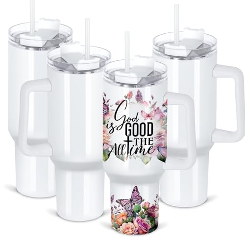 Maucircol 40 Oz Sublimation Tumbler with Handle 4...