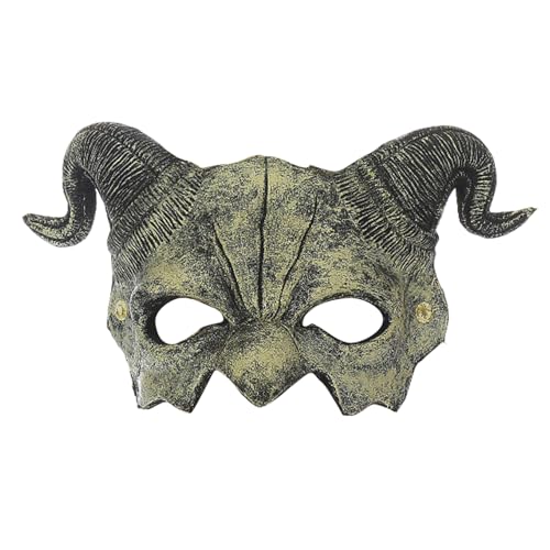 Yonuaret Máscara Terrorífica Halloween - Cubierta De Media Cara De Terror Para Halloween | Disfraz Cabeza Festivo Para Desfiles Carnaval Fotos Festival Eventos Vacaciones