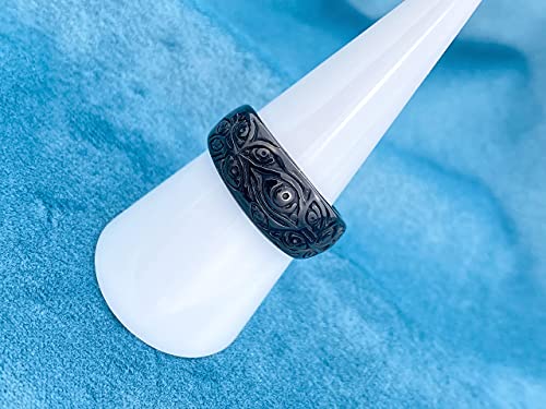 Gothic Evil Eye Ring Black Demon Eyes Band Rings Jewelry Fashion Punk Accessories For Men&Women3