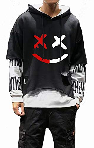Hello MrLin Heren Techwear Hip Hop Hoodie Japanse Streetwear Patchwork Urban Jumper - Image 7