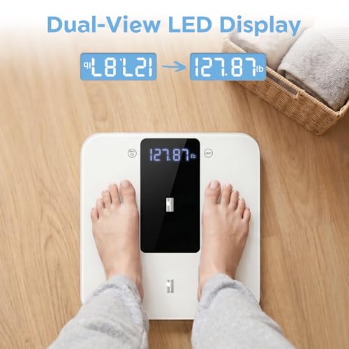 Image of MomMed Baby Scale with Height Measuring Tape - Digital Smart Scale for Infant Weight with Hold & Lock Function, Auto Shut-Off, LED Display - Multi-Function Scale for Newborns, Adults, Cats, Dogs