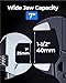 toolant 7-INCH Plier Wrench, CR-V Construction Adjustable Wrench With Pouch, Black Finish Smooth Jaw Pliers, Parallel Jaws with Comfortable Grips, Suitable for All Types of Nuts, Water Pipes, etc