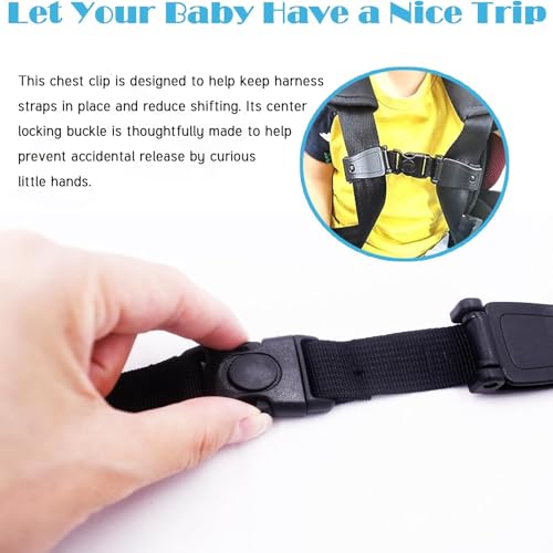 Image of Seat Chest Harness Clip,Anti Escape Seat Strap Baby Harness Chest Clip,Baby Anti-Slip Safety Strap,for Baby Seats,Strollers,High Chairs,Baby Carrier,Schoolbags,Adjustable from 6.69 inchto 8.35 inch