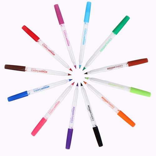 Amazon Basics Low Odor Ultra Fine Tip Dry Erase Whiteboard Markers, Variety of Colors, for Office, Home or School Use, 12 Pack, Assorted Colors image 5