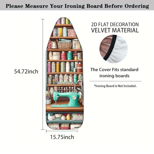 Image of Nuxovilar Sewing Supplies Shelf Ironing Board Cover 15x54 Polyester