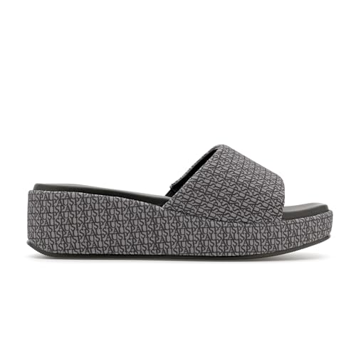 Image of U.S. POLO ASSN. Savina Brown Monogram Print Wedges With Premium Upper
