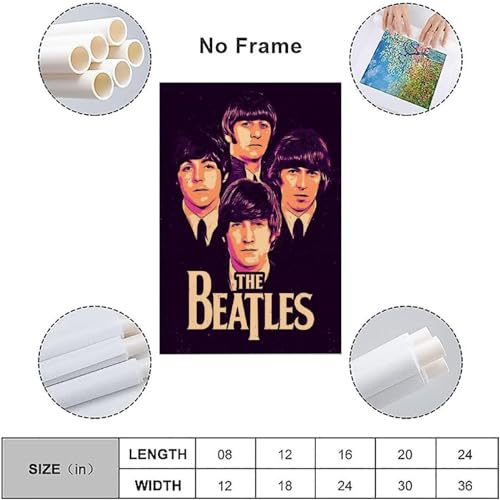 LUISAS Poster décoratif sur toile The Beatles Fanart – Impression d’art moderne pour chambre à coucher – 30 x 45 cm - Les Beatles, Paul McCartney, John Lennon, RIngo Starr, George Harrison LUISAS Poster décoratif sur toile The Beatles Fanart - Impression d'art moderne pour chambre à coucher - 30 x 45 cm – Image 4