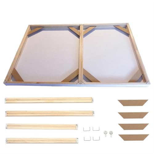 SHENJMAI Wooden Frame Canvas Stretcher Bars Pine Wooden Painting Frame Custom Photo Frame DIY Large Size Wood Frame for Picture Poster Wall Canvas Painting(Height 50 cm,Width 40 cm)