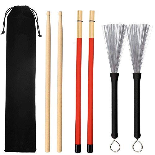 Drum Stick Set with Brushes
