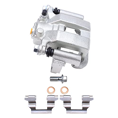 Image of Detroit Axle - Rear Left Brake Caliper for Infiniti G35 Nissan 350Z Murano Quest Driver Side Disc Brake Caliper w /Bracket Replacement