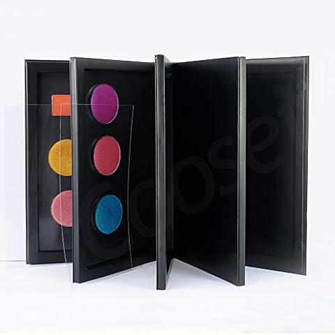 Coosei Magnetic Palette for Eyeshadow, 4-Layer Book Shaped Magnetic Makeup Palette, Large Empty Makeup Storage Cover