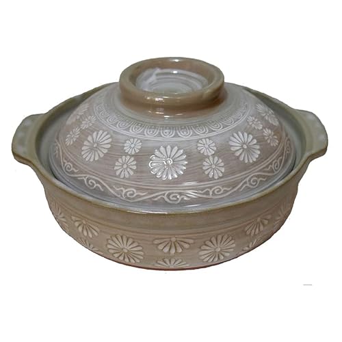 Japanese Banko Ware, Mishima Donabe Pot for 1 Person, Dishwasher, Microwave, Oven Safe, Made in Japan