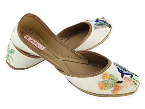 Image of Fulkari Prime Pure Leather Casual Women's Soft Leather Bite and Pinch Free Ladies Jutti Ethnic Mojari