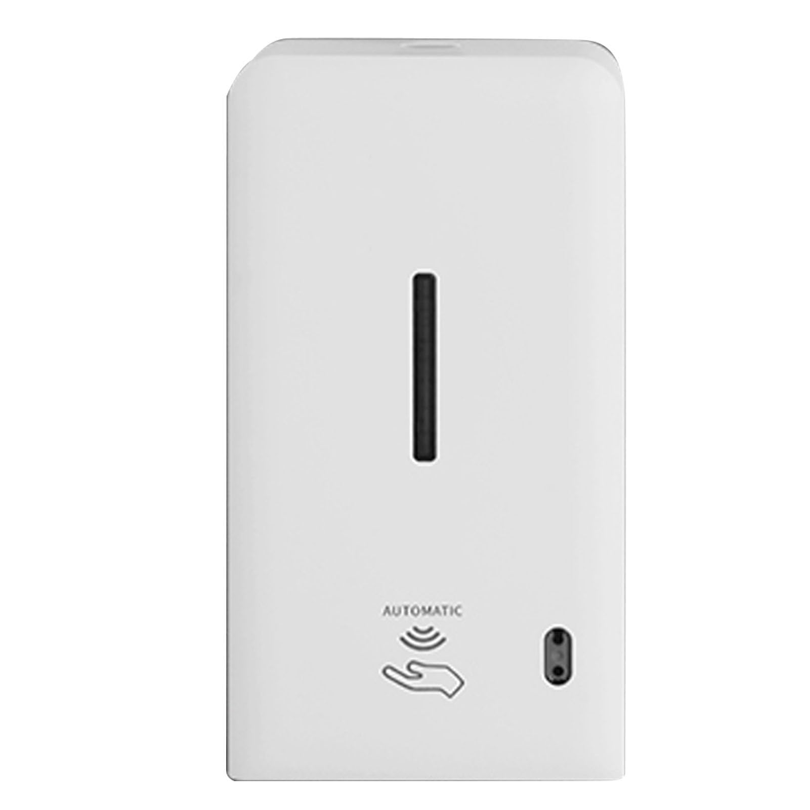 Dispenser di Sapone a Parete Senza Tocco Regolabile per Bagno e, Plastica ABS da 600 Ml con Finestra Visibile (Bianca)