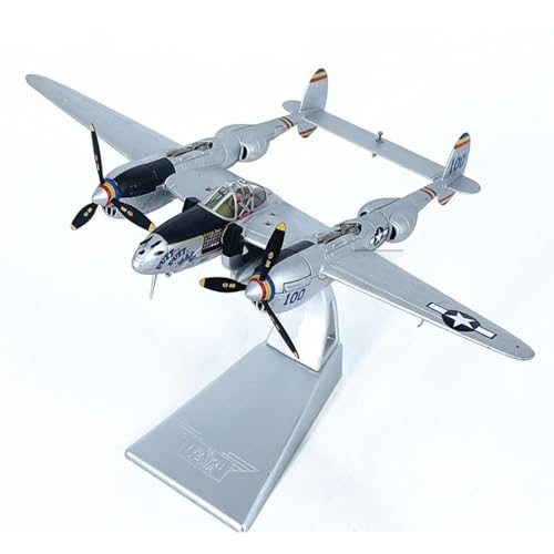 Avión de combate P-38 miniatura estática 1:72 gris coleccionable