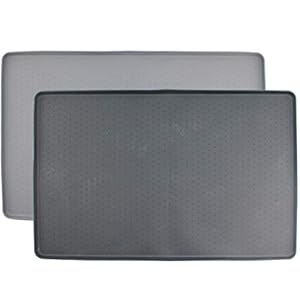 MIHOO Napfunterlage aus Silikon für Katze oder Hund 48x30cm (Schwarz)