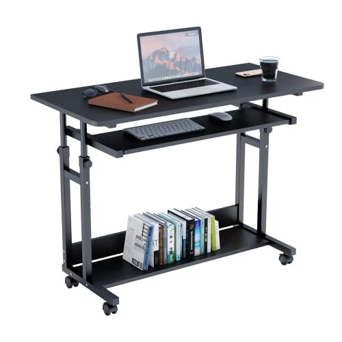 Buy Dripex Computer Desk Mobile, Portable Office Desk with Movable Wheels, Height Adjustable