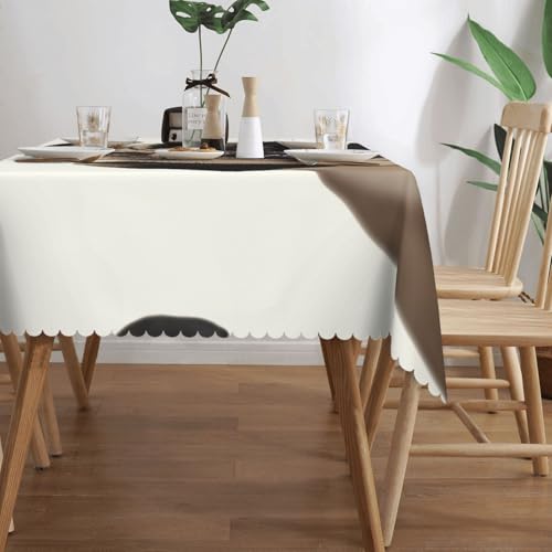 Nappe rectangulaire motif carlin originale et lavable en polyester pour table de fête - 4