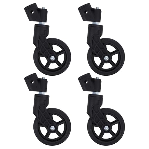 Roues de rechange pour chariot de supermarché Gatuida - Lot de 4 roulettes silencieuses noires