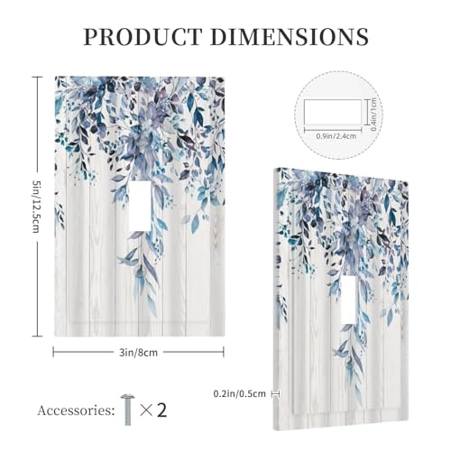 Plaque électrique décorative pour embellir un interrupteur bleu eucalyptus - 6