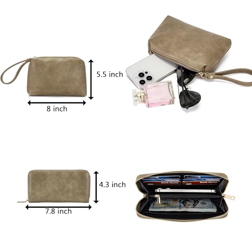 Image of Qiyuer Purses for Women 4PCS Handbags and Wallet Set Large Hobo Bag | Vegan Leather,Daily Commuting,Crossbody /Shoulder Bags,Multi card slot wallet