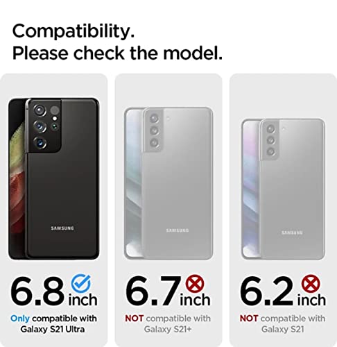 Image of Mobile Back Cover Case for Samsung Galaxy S21 Ultra 5G, Sm-G998B, Sm-G998B /Ds (Silicone Case|CameraProtection|Black SC1510)