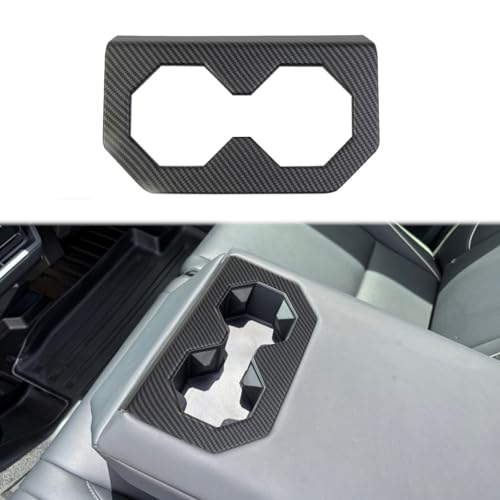 Marco de porta vasos trasero estilo fibra de carbono para Tesla Cybertruck miniatura 1