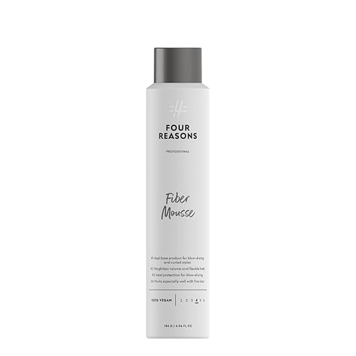 FOUR REASONS Mousse voluminizador profesional para realzar los rizos, fijación flexible de larga duración para cabello rizado, ondulado y liso,