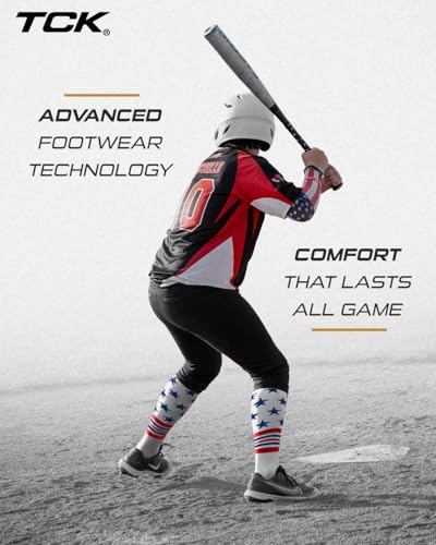 Image of TCK Baseball Socks & Softball Socks | USA Made American Flag & Patriotic Stars, Stripes | Youth Boys, Girls, Men & Women