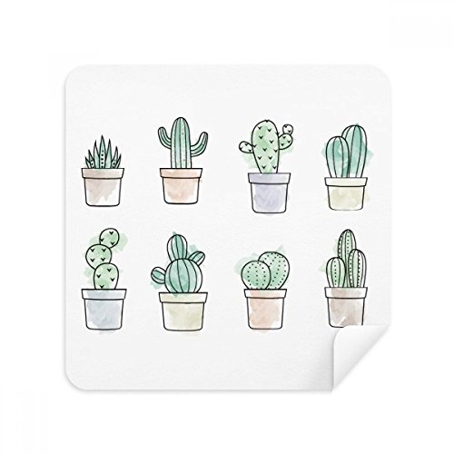 Succulents motif cactus plante en pot illustration lunettes chiffon doux