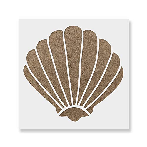Stencil Revolution Mermaid Shell Stencil - Mermaid, Sea, Ocean, Shell,
