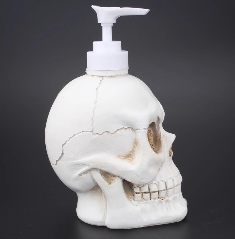 MRKU Lotion-Seifenspender, personalisierter Totenkopf-Seifenspender, Shampoo- und Duschgel-Spenderflasche zum Drücken, für den Seifenspender im Badezimmer zu Hause, in der Küche