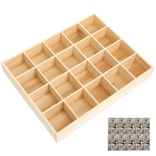 Ciieeo 20-Compartment Underwear Storage Case for Shallow Drawers - Sock Organizer & Dresser Divider Box | 2" Low Profile Panties Storage Container for Closet Organization & Wardrobe Clutter Control by Ciieeo - Used condition - CA$23.04