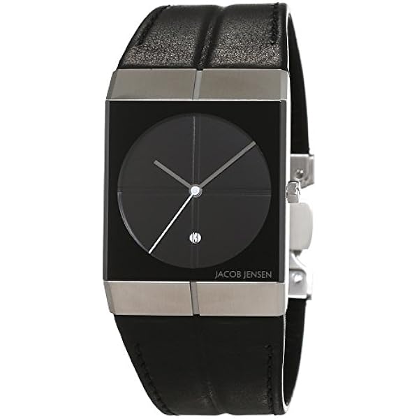 JACOB JENSEN unisex-armbandsklocka JACOB JENSEN ICON analog kvarts läder JACOB JENSEN 230