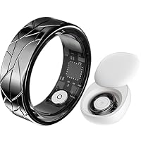 Smart Ring Smartringe für Herren Damen Fitnessring Schrittzähler Schlaf Ring Herzfrequenz Fitness Tracker Ring Kalorien Health Sport Smart Ring Android iOS Gesundheitsring Pulsmesser Größe 11 – Ansicht 1