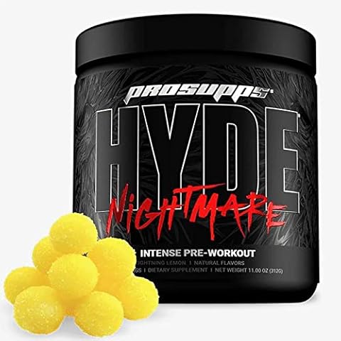 ProSupps Hyde Nightmare, Intense Strong Pre Workout, Mental Focus, Enhanced Training, Intense Energy, Banned Substance Tested, 312g, 30 Servings, 3 Flavours Available (Lightening Lemon) Cover