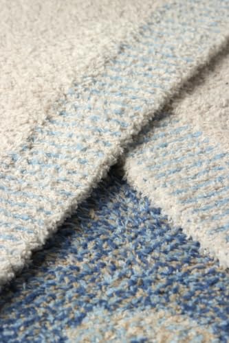 Image of Barefoot Dreams CozyChic Slam Dunk Stroller Blanket, Bisque Multi, 30 inchx40 inch