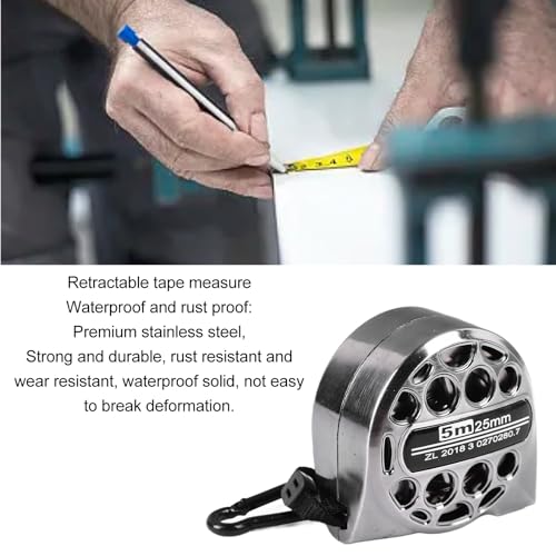 Cinta Métrica Retráctil de Acero Inoxidable 5m miniatura 2