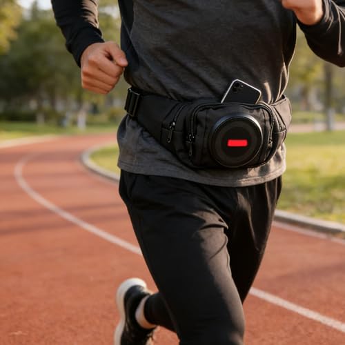 Riñonera con bocinas, Bluetooth, para fiestas, festivales, raves, playa, barcos, recargables, con altavoces y Bluetooth - imagen 3