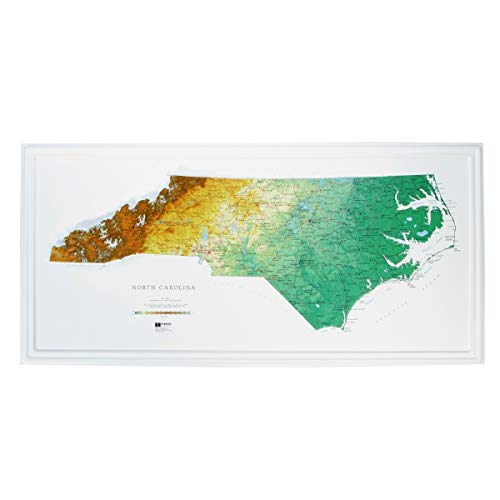 Hubbard Scientific Raised Relief Map 956 North Carolina State Map