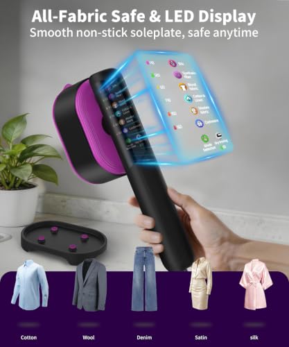 Honey Tour Travel Steamer for Clothes, 1200W Handheld Garment Steamer & Iron 2-in-1, 20s Fast Heating, 130ML Water Tank, Large Ceramic Heat Panel, Quick Wrinkle Removal for Home, Travel & Hotel Black - image 4
