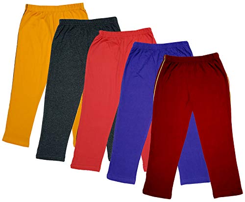 Image of IndiWeaves Girls Super Soft Cotton Solid 3 4th Leggings /Capris (Multicolor35,) Pack of 5