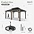 Aoxun 12' x 16' Outdoor Wood Gazebo, Hardtop Gazebo with Galvanized Steel Roof, Permanent Wooden Pavilion with Ceiling Fan, for Patio, Garden, Backyard, Cedar Wood