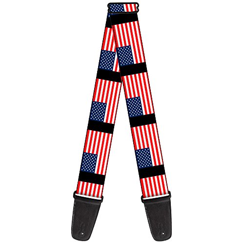 Image of Buckle-Down GS-W32103 inchUnited States Flags inch Guitar Strap