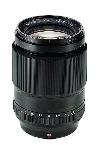 Fujifilm 16463668 Fujinon Prime Lens XF90mm F2.0 R LM WR, Mid-Range Telephoto Lens for Fujifilm X Mount Cameras, Black - 90mm f2