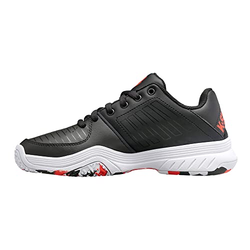 K-Swiss Court Express Omni, Zapatos de Tenis, Jet Black White Spicy Orange Marble, 38 EU